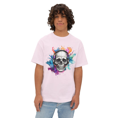 Watercolor Splash Skull Boxy Tee