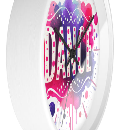 Dance Watercolor Splash Wall Clock