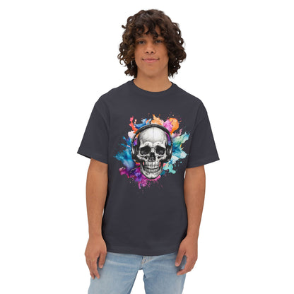 Watercolor Splash Skull Boxy Tee