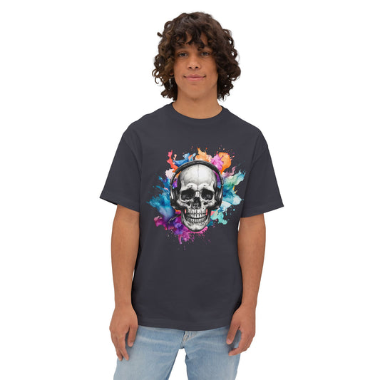 Watercolor Splash Skull Boxy Tee