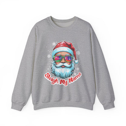 Funny Santa Sleigh My Name Sweatshirt