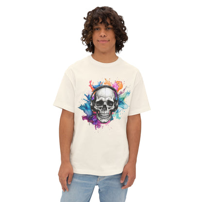 Watercolor Splash Skull Boxy Tee