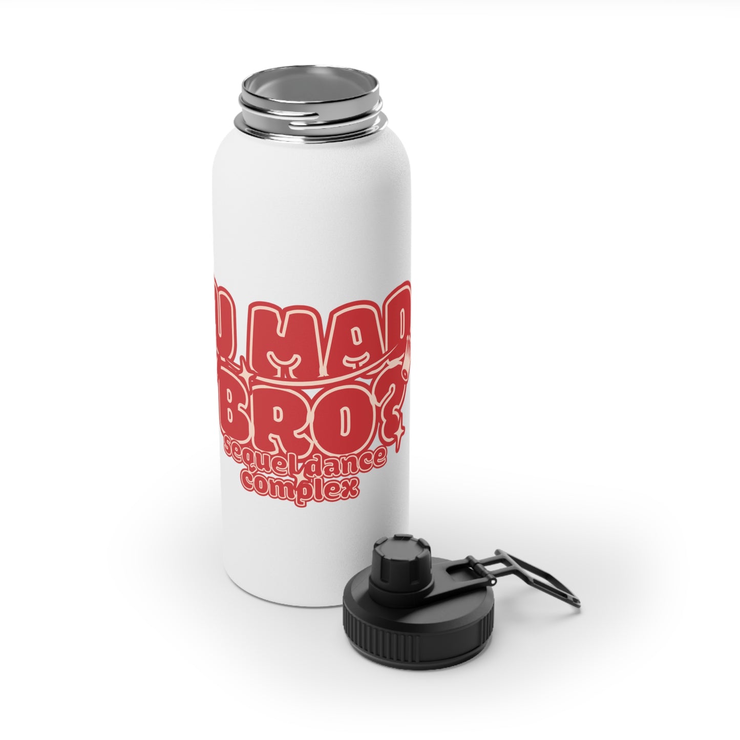 U Mad Bro? - Stainless Steel Water Bottle, Sports Lid