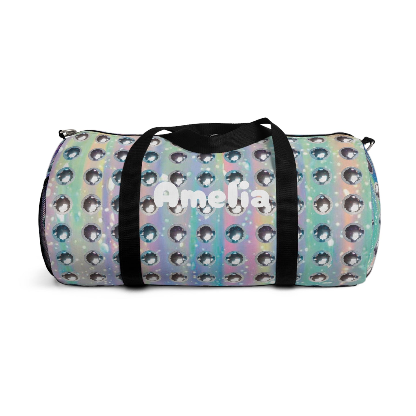 Holographic Disco Ball Duffel Bag with optional Personalization