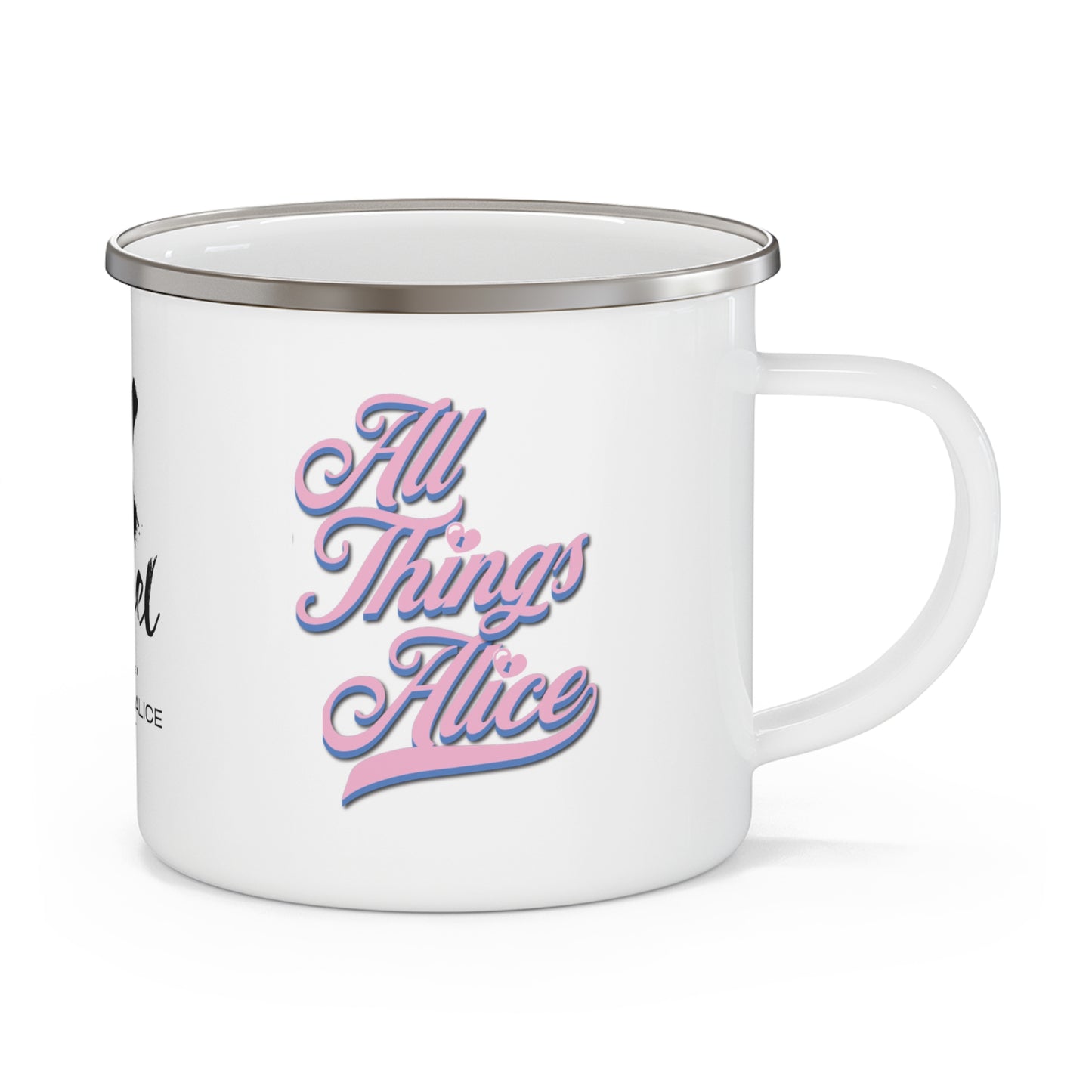 All Things Alice Logo - Kid-Friendly - Enamel Camping Mug