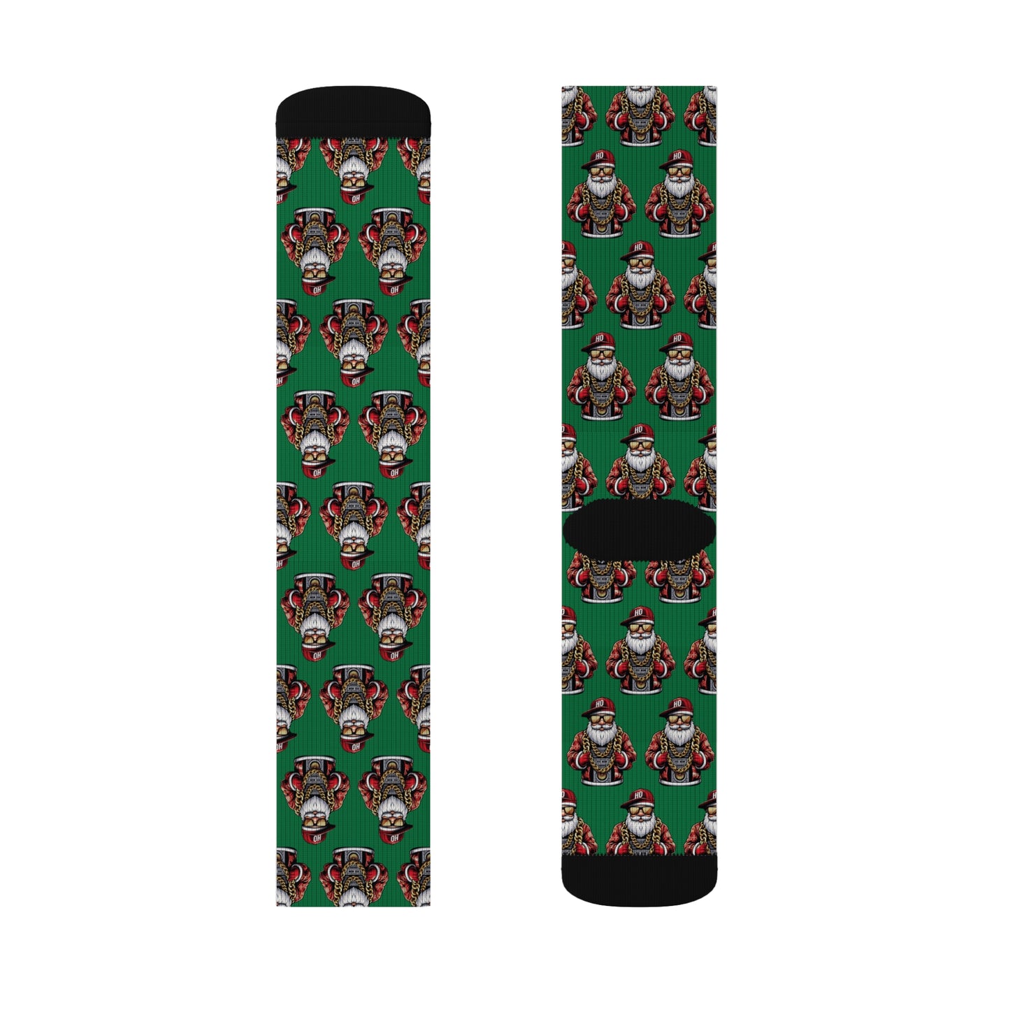 90s Hip Hop Santa Pattern Socks