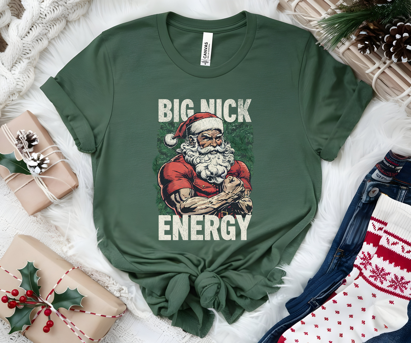 Big Nick Energy Santa Shirt