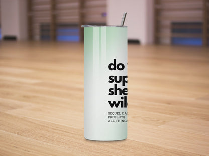 Disco Wildflower - Skinny Tumbler with Straw, 20oz